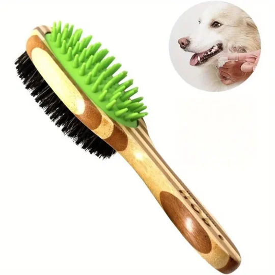 The Glam Groomer! Double-sided dog brush for a luxurious pet spa day