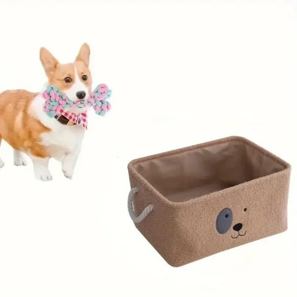 Large capacity pet toy storage box - soft and cosy look!