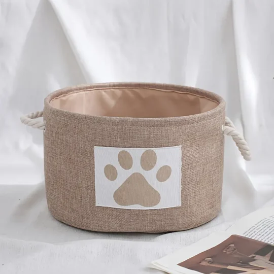 Pet toy storage box with handle – portable pet supply bin