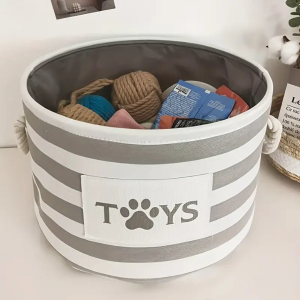 Pet storage basket – foldable, stylish, and durable